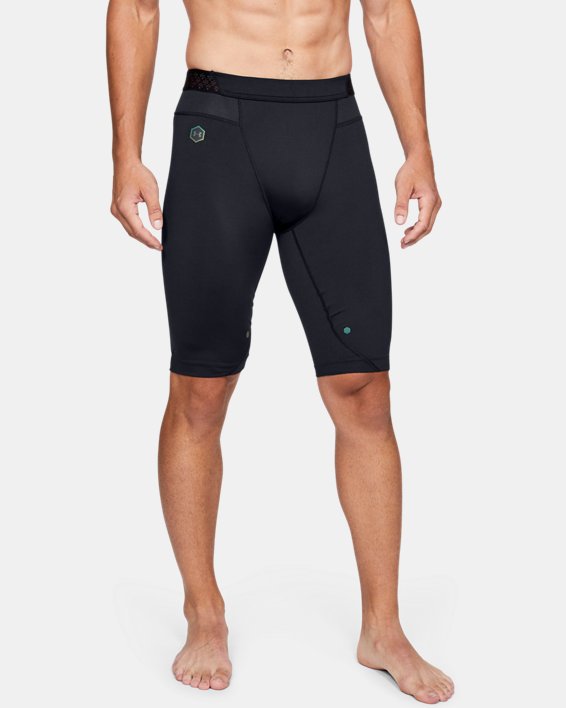 Men's UA RUSH™ HeatGear® Long Compression Shorts, Black, pdpMainDesktop image number 0